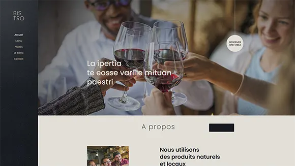 Image du site démonstration restaurant bistro